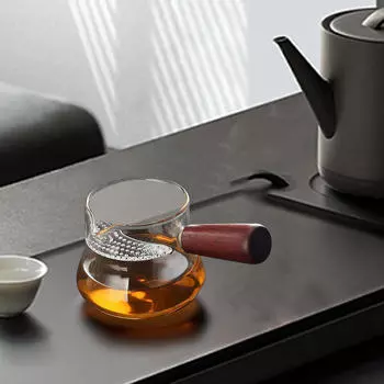 Элегантный стеклянный чайник с удобной боковой ручкой для любителей чая Style B