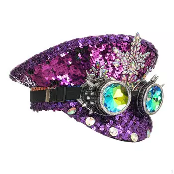 Элегантный свадебный головной убор со стразами для свадьбы и мероприятий фиолетовый