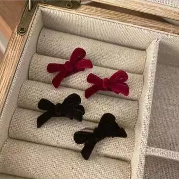 Элегантный темпераментный бархатный жемчужный бант заколка для волос боковые зажимы для женщин девочек винтажный головной убор рождественские аксессуары для волос A2