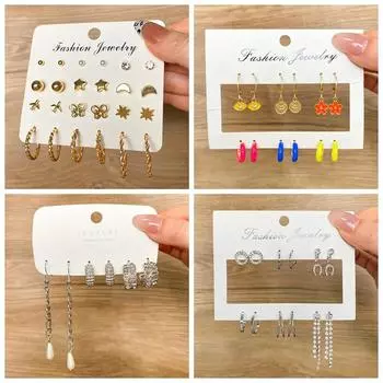 Элегантный темпераментный комплект серег с кисточками, очаровательные женские модные серьги, жемчужная брошь, серьги богемного цвета 13817