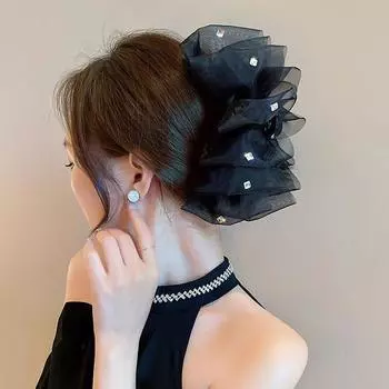 Элегантный темпераментный жемчужный зажим для волос с кисточками для женщин и девочек, милый универсальный зажим в виде акулы, модные простые аксессуары для волос, подарки A4