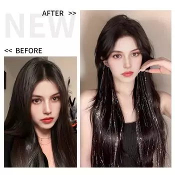 Элегантный удлиненный хвостик на клипсе для женщин и девочек — блестящие моменты, подходят, идеально подходят для вечеринок, Хэллоуина и Рождества