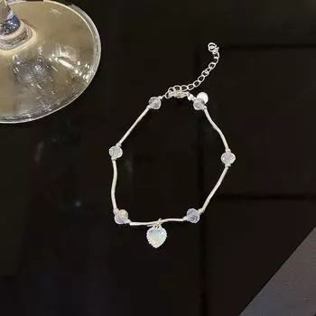 Элегантный универсальный браслет Crystal Love – модные, простые и красочные женские украшения S362 серебряный