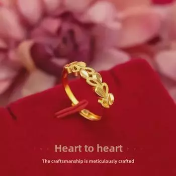 Элегантный универсальный светильник-кольцо Heart-to-Heart: Роскошное модное заявление с уникальным стилем золотой