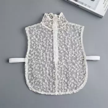 Элегантный внутренний слой из французского кружева, отделка кружевом с вырезами, искусственный воротник, соответствующие искусственные рукава, высокий ворот абрикосовый