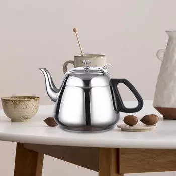 Элегантный заварочный чайник из нержавеющей стали для домашнего и уличного использования 1.2L