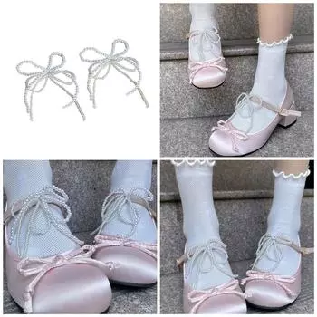 Элегантный жемчужный бант пряжка для обуви украшение для изготовления ювелирных изделий брелок серьги клипса для обуви DIY ремесла сумка аксессуар 1