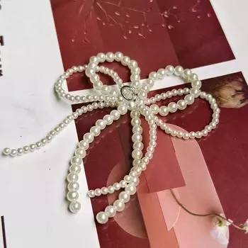 Элегантный жемчужный бант-шарм для изготовления ювелирных изделий своими руками брелок ожерелье серьги ремесла пряжка для обуви украшения аксессуары бежевый