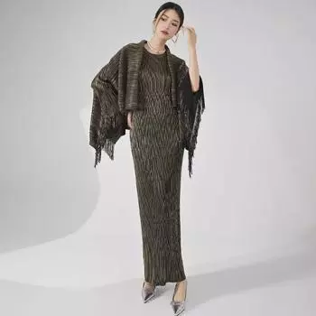 Элегантный женский костюм Royal Sister: Модный высококачественный комплект из двух частей с горячим тиснением, европейский и американский стиль Jacket + Dress Two-Piece Set