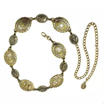 Элегантный женский пояс-цепочка для изысканного наряда серебряный