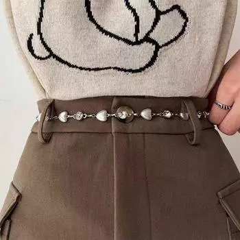 Элегантный женский пояс с жемчугом, женское платье для девочек, украшение на талию в виде сердца, цепочка с жемчугом, пояс, свадебные аксессуары