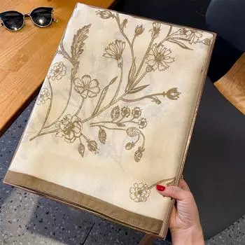 Элегантный женский шарф осень-зима напечатанный хлопок лен шаль корейский дизайн роскошный стиль популярный модный женский шарф