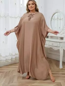 Элегантный золотой длинный кафтан, пляжные накидки, сексуальное летнее платье с глубоким v-образным вырезом, платье больших размеров, женская одежда, пляжная одежда, купальный костюм, накидка Q877