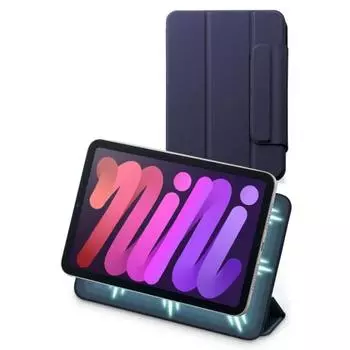 ЭЛЕКОМ iPad mini7 (А17 Про, 2024) мини6 (2021) Чехол с магнитной адсорбцией, складной, с тремя отделениями, легкий, тонкий, Apple Pencil, сопряжение, зарядка, темно-синий TBWA21SWVPF