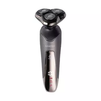 Электрическая 3 USB Закрыть Электрический ЖК-дисплей Удобный для бизнеса Серый [AD APPS] Мужская бритва, Бритва, Лезвия, Мужчины, Моющаяся, Перезаряжаемая, Вращающаяся, Бритье, серый