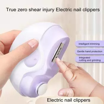 Электрическая автоматическая машинка для стрижки ногтей с низким уровнем шума, компактная, портативная, USB, перезаряжаемая, для маникюра и педикюра, беспроводная электрическая пилка для ногтей красный