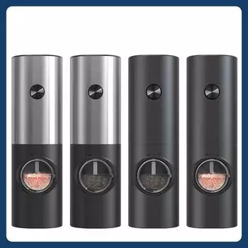 Электрическая автоматическая регулируемая мельница для соли и специй, электрическая автоматическая мельница для соли и перца со светодиодной подсветкой, кухонные принадлежности