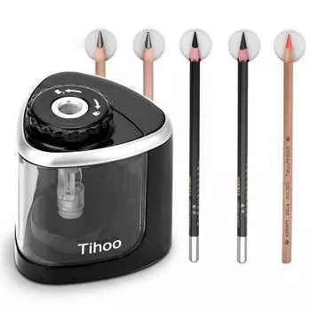 Электрическая автоматическая точилка для карандашей, сенсорный переключатель, точилка для карандашей для 6-8 мм карандашей и цветных карандашей, школьных, офисных, домашних канцелярских принадлежностей