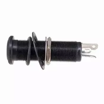 Электрическая бас-гитара, прямые ребристые ламповые выходные разъемы, входной цилиндр, гнездо Kack, детали гитары One Size чёрный