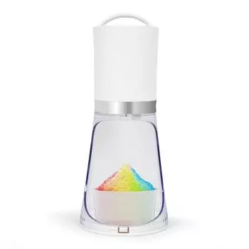 Электрическая бритва для льда и машина для снежного конуса с 2*100 мл многоразовыми пластиковыми формами для льда, кухонными принадлежностями белый