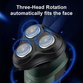 Электрическая бритва для мужчин, умный триммер для влажного и сухого бритья бороды, электрическая бритва для удаления бороды, ABS перезаряжаемый триммер серебряный