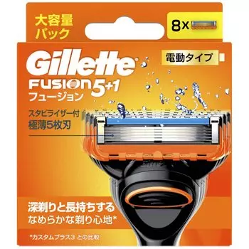Электрическая бритва Gillette Fusion, в комплект входят 8 запасных лезвий