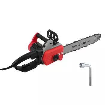 Электрическая цепная пила мощностью 1800 Вт. с 16-дюймовой цепью AU Plug красный черный