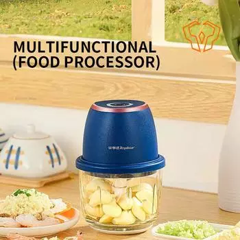 Электрическая чесночная мельница, мясорубка, чеснокодавилка, кухонные принадлежности из стекла, кухонный процессор для пищевых продуктов Six leaf knife