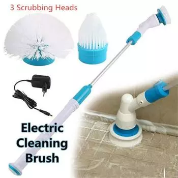 Электрическая чистящая щетка 3 чистящие насадки Беспроводная многофункциональная водонепроницаемая Автоматическая вращающаяся щетка Плитка Зазор в стене Кухонная щетка Домашняя чистка AU Plug