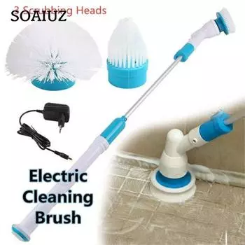 Электрическая чистящая щетка 3 чистящие насадки Беспроводная многофункциональная водонепроницаемая Автоматическая вращающаяся щетка Плитка Зазор в стене Кухонная щетка Домашняя чистка AU Plug