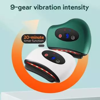 Электрическая доска для скребков, массажер с подогревом от горячих камней, массажер для лица и шеи, вибрационный горячий компресс, устройство для похудения и красоты