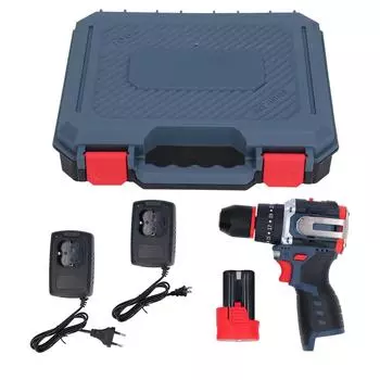 Электрическая дрель 18 В, набор из чистой меди, бесщеточный двигатель, аккумуляторная дрель для дерева, металла, керамики US Plug