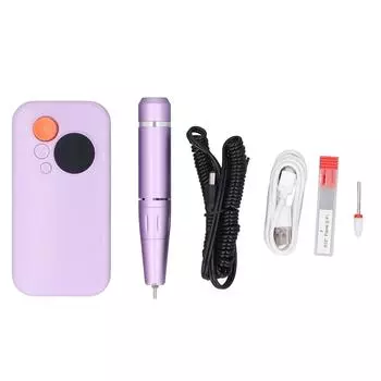 Электрическая дрель для ногтей 30000 об/мин портативная многофункциональная электрическая дрель для ногтей для магазинов фиолетовый фиолетовый
