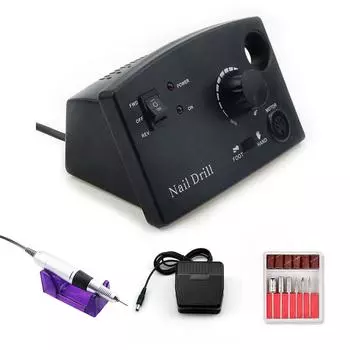 Электрическая дрель для ногтей, 35000/20000 об/мин, набор маникюрных машин, профессиональный фрезерный станок, набор инструментов для маникюра и педикюра EU Plug золотой