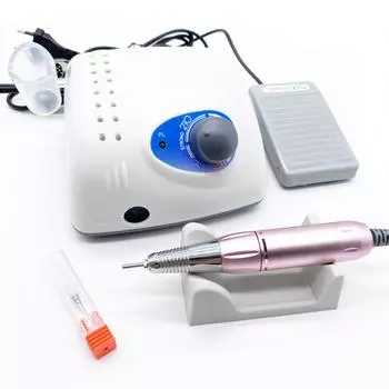 Электрическая дрель для ногтей 35000 об/мин, сильная 210, 65 Вт, фрезерный станок для маникюра, педикюра, дрель для ногтей, аппарат для маникюрного станка Eu розовый