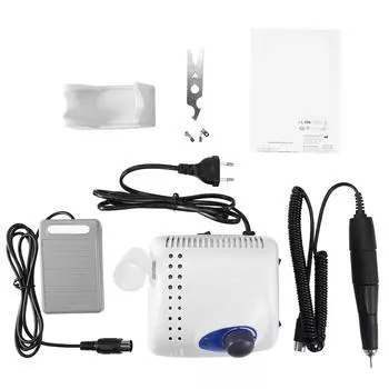 Электрическая дрель для ногтей для полировки, шлифования, изогнутого маникюра и педикюра, набор без вибрации