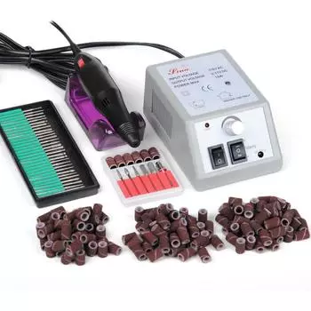 Электрическая дрель для ногтей, маникюрный набор, пилочка для педикюра, набор машинок для ногтей с дополнительной керамической пилочкой для ногтей