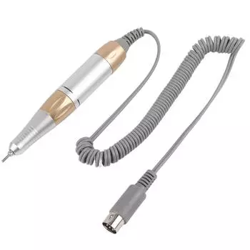 Электрическая дрель для ногтей Ручка для дрели с низким уровнем шума и низким нагревом Аксессуар для дрели для ногтей Золотой