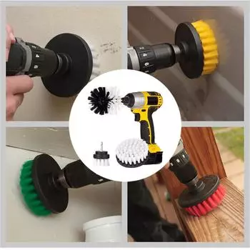 Электрическая дрель-щетка для чистки и обеззараживания колес жёлтый