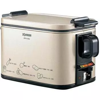 Электрическая фритюрница Zojirushi объемом 1,0 л для приготовления жареных блюд без огня, настольная, для домашнего использования, функция регулировки температуры масла, металлическое какао