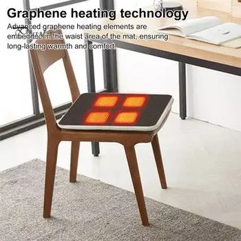 Электрическая грелка 5 В 4 нагревательных блока USB Type-C питание от сети подогреваемая подушка водонепроницаемая защита от холода для кемпинга на открытом воздухе автомобиль умное сиденье с подогревом 45cm кофейный