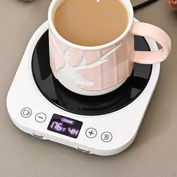 Электрическая грелка для напитков, тарелка, коврик для кофейной чашки для шоколадных офисных подарков, белый