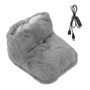 Электрическая грелка для ног 5 В USB Удобные супер мягкие флисовые теплые ботинки для дома и офиса