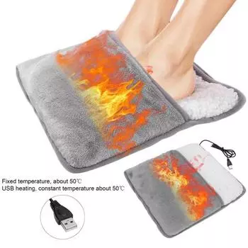 Электрическая грелка для ног, быстрый нагрев, очень большая подкладка, постоянная температура, автоматическое отключение, съемная, легко чистится, двухсторонняя грелка для ног 1pc