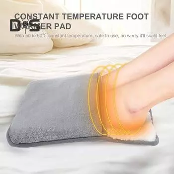 Электрическая грелка для ног, быстрый нагрев, очень большая подкладка, постоянная температура, автоматическое отключение, съемная, легко чистится, двухсторонняя грелка для ног 1pc