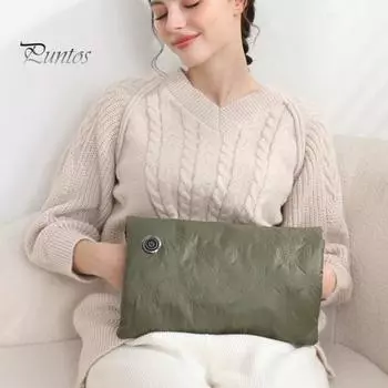 Электрическая грелка для рук, 3 регулируемых температуры, двухсторонняя, быстро нагревающаяся, моющаяся, многоразовая, для холодной погоды, с подогревом зелёный