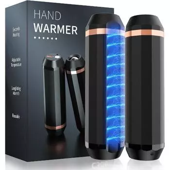 Электрическая грелка для рук, грелка для рук 2 x 5000 мАч, карманная грелка, многоразовая, разделенная магнитная, 2 шт., фонарик-гаджет с цифровым дисплеем