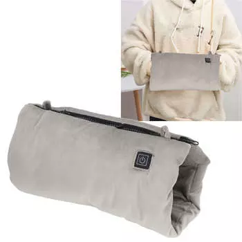 Электрическая грелка для рук, переносная складная, перезаряжаемая через USB, серая, электрическая грелка для рук, подушка, одеяло