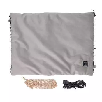 Электрическая грелка для рук, переносная, складная, с возможностью зарядки через плечо, серая, с электроподогревом