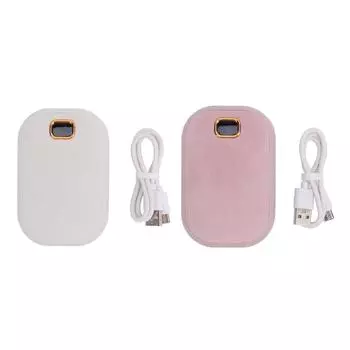 Электрическая грелка для рук, приятная для кожи, плюшевая, перезаряжаемая, портативная, для зимнего офиса на открытом воздухе Beige